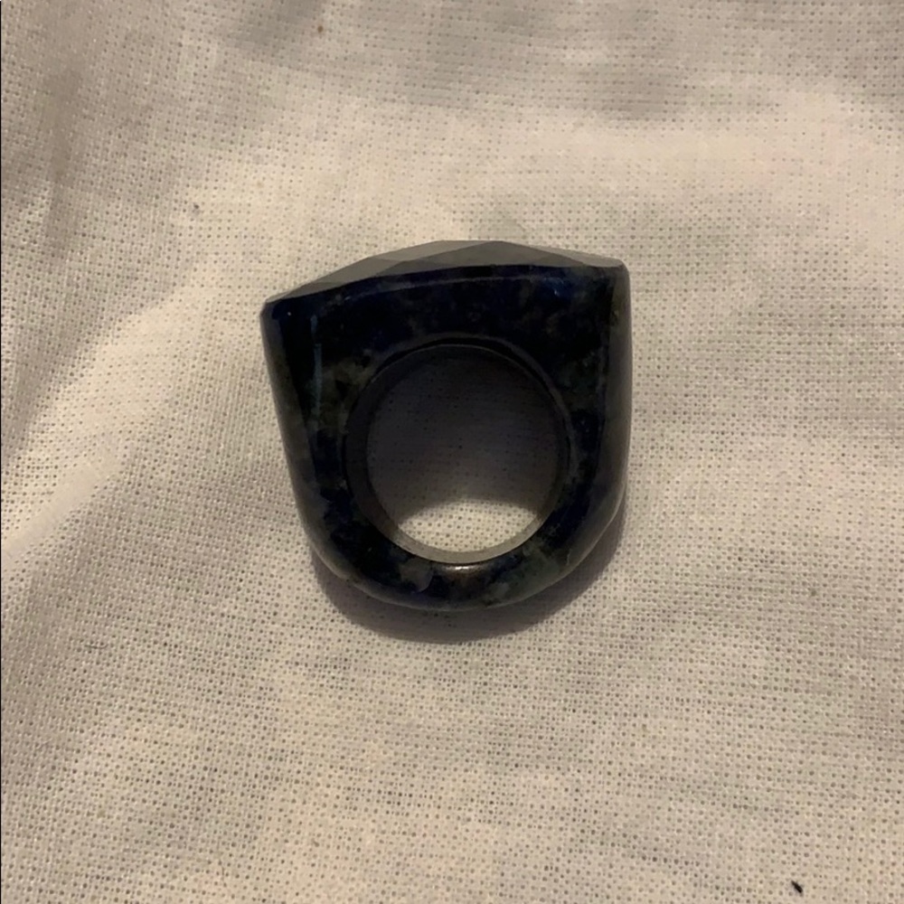 Navy stone cocktail ring